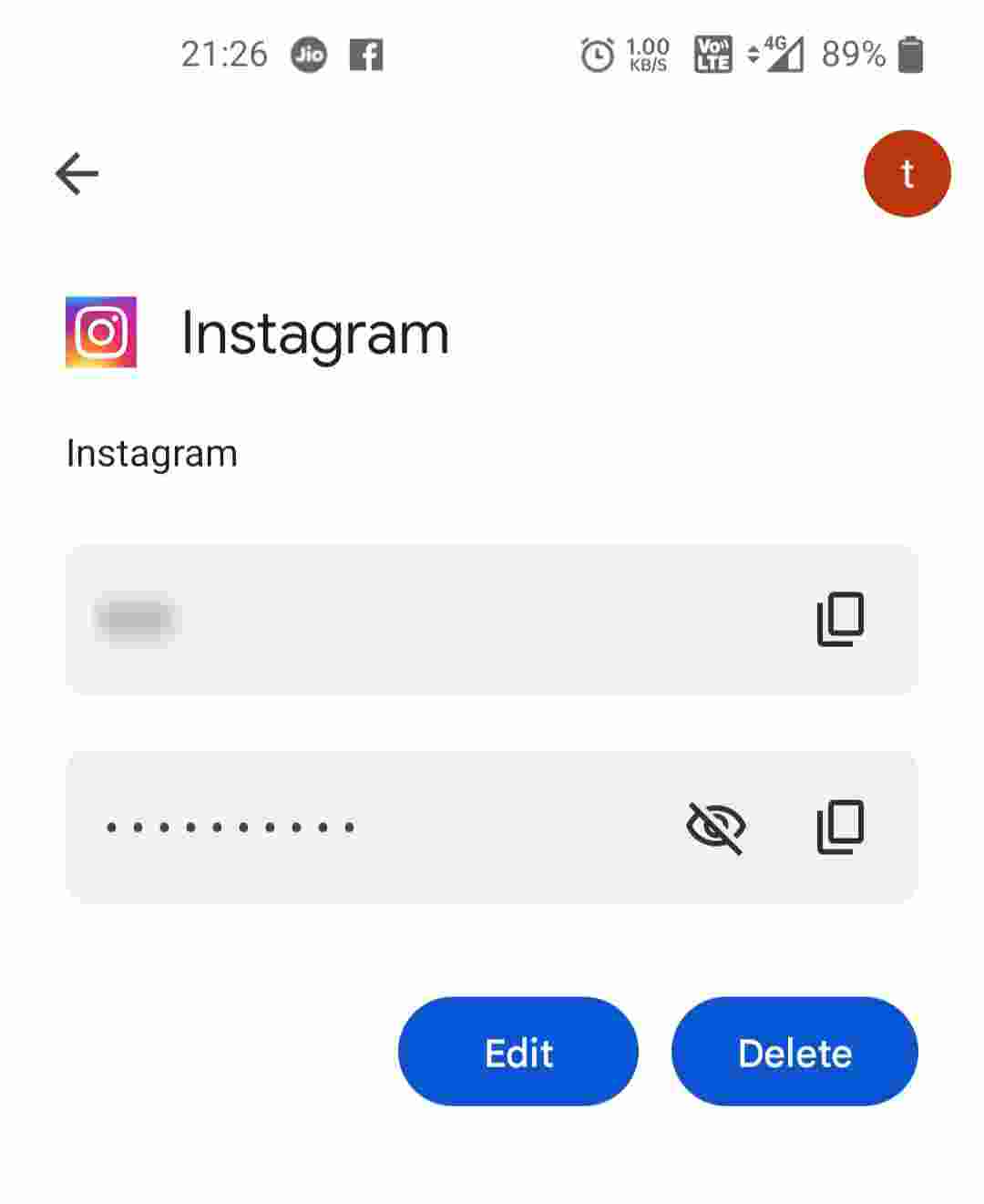 Show Instagram Password