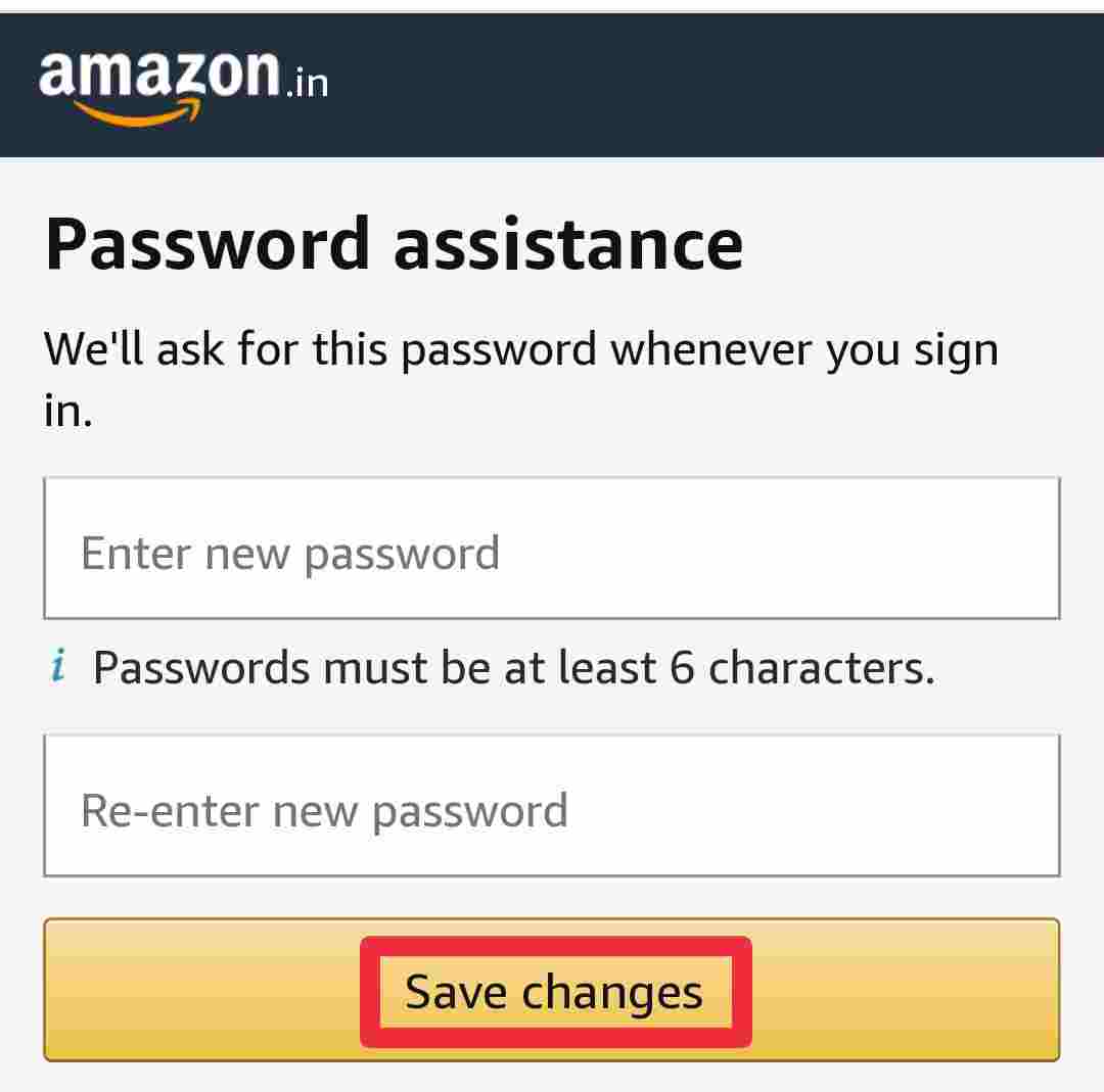 New Password create