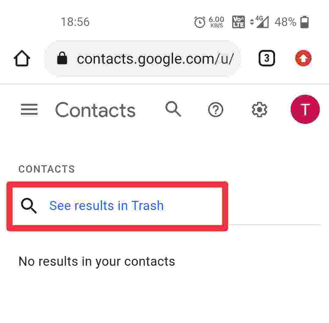 Click See Result in trash