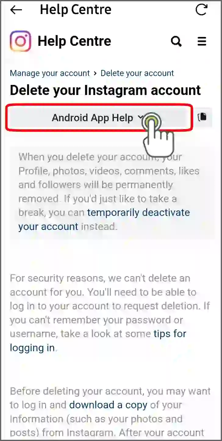 android-app-help-option-par-click-kare