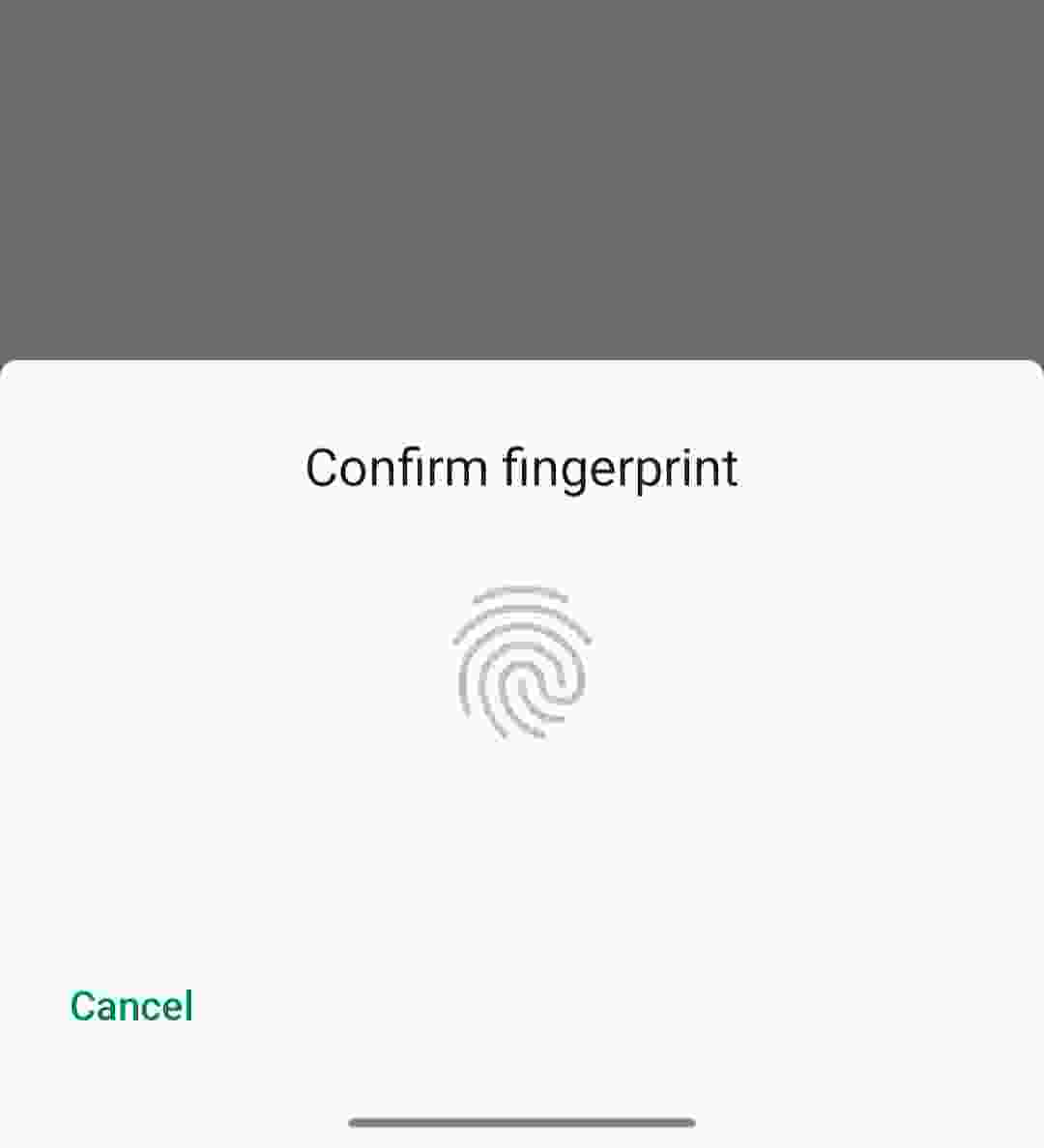 Confirm Fingerprint