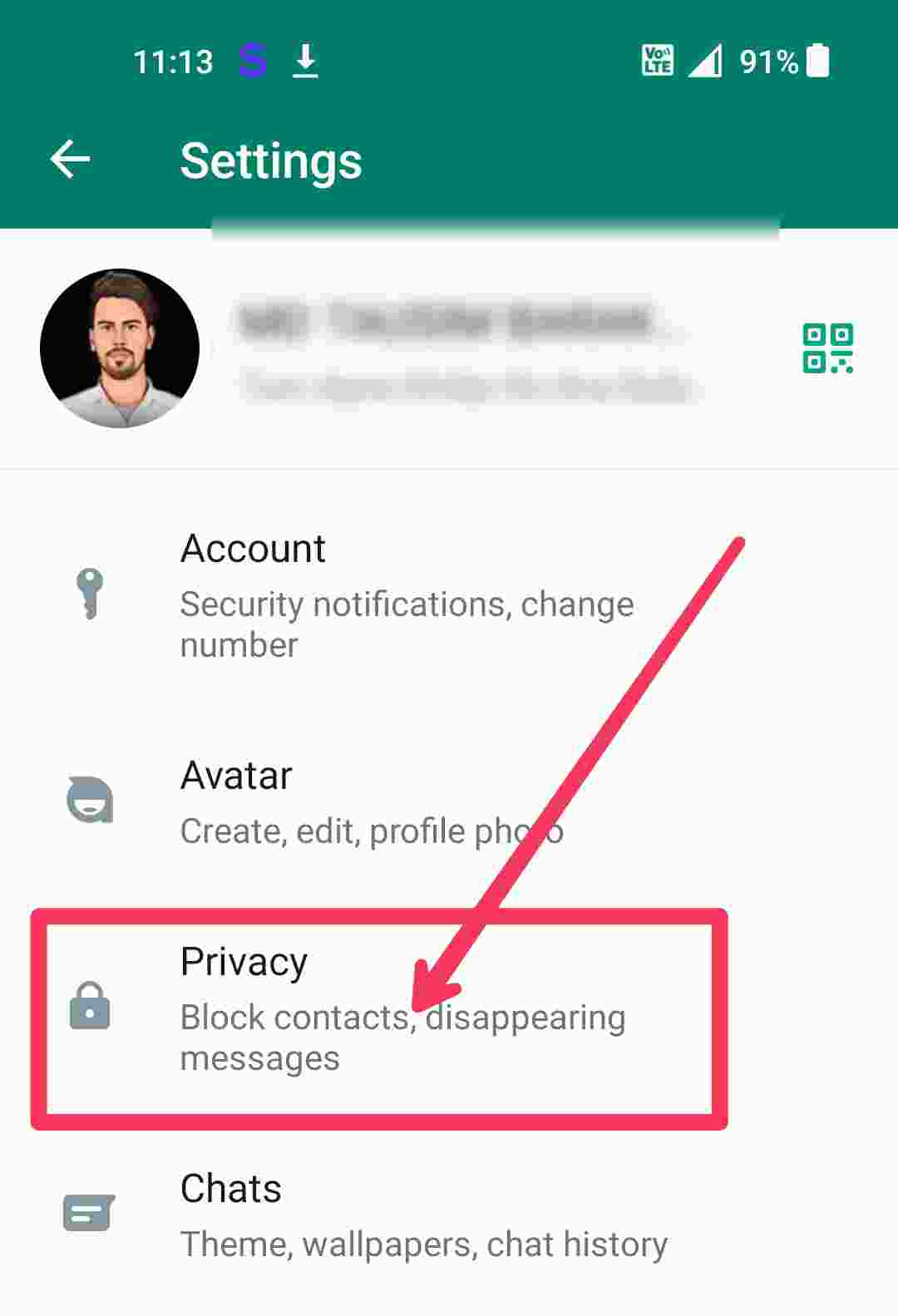 Open-Whatsapp-Privacy-Settings