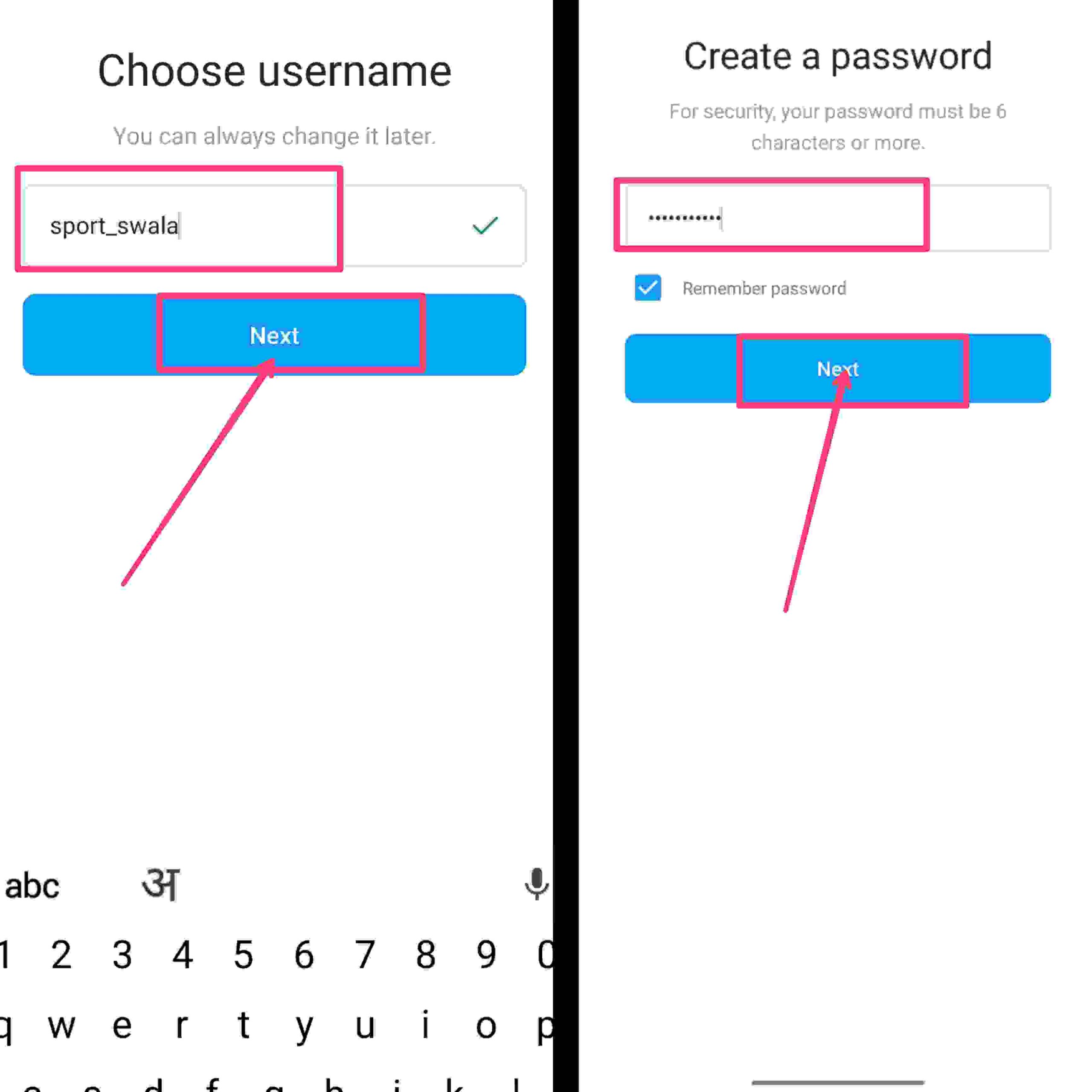 Create-Username-Password